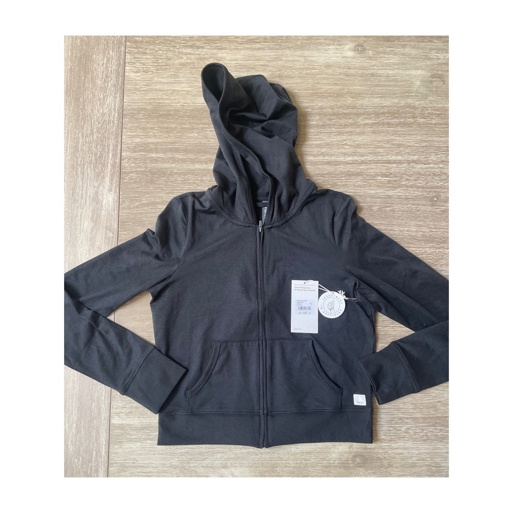 Vuori Halo Mini FZ Hoodie Black Heather Size Small New With Tags - Picture 4 of 9